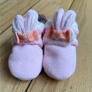 Cozy Pink Bunny Booties for babies